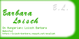 barbara loisch business card